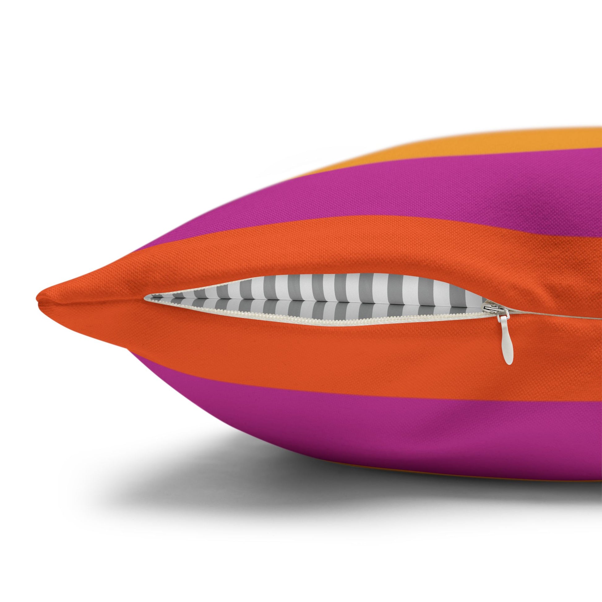 Bright Pink and Orange Throw Pillow Cover, Hot Pink Cushion Cover, Vibrant Square Pillowcase, Maximalist Home, Bohemian Boho Hippie Decor